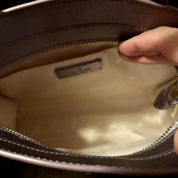 Kate Spade Lilac Frost Glitter Tinsel 2022 Satchel Crossbody Handbag Bag prelove - Picture 3 of 11